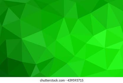 Light green polygonal illustration, which consist of triangles. Triangular design for your business. Geometric background in Origami style with gradient.