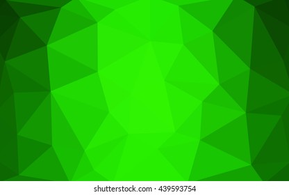 Light green polygonal illustration, which consist of triangles. Triangular design for your business. Geometric background in Origami style with gradient.