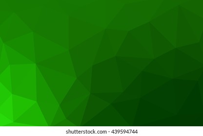 Light green polygonal illustration, which consist of triangles. Triangular design for your business. Geometric background in Origami style with gradient.
