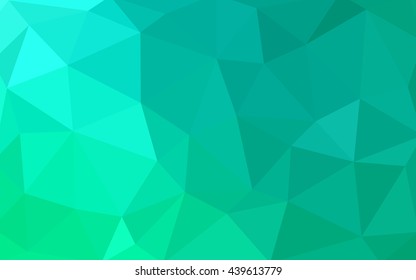 Light green polygonal illustration, which consist of triangles. Triangular design for your business. Geometric background in Origami style with gradient.