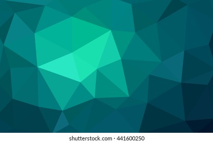 Light green polygonal illustration, which consist of triangles. Triangular design for your business. Geometric background in Origami style with gradient.