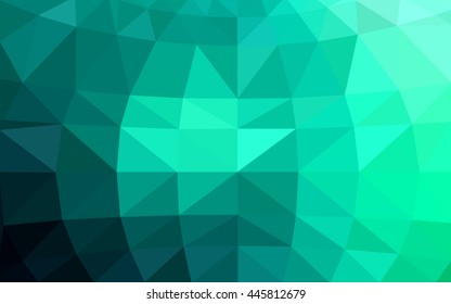Light green polygonal illustration, which consist of triangles. Triangular design for your business. Geometric background in Origami style with gradient.