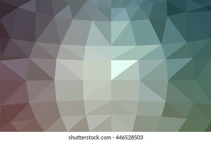 Light green polygonal illustration, which consist of triangles. Triangular design for your business. Geometric background in Origami style with gradient.