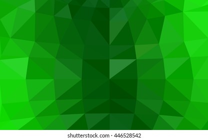 Light green polygonal illustration, which consist of triangles. Triangular design for your business. Geometric background in Origami style with gradient.
