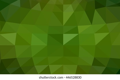 Light green polygonal illustration, which consist of triangles. Triangular design for your business. Geometric background in Origami style with gradient.