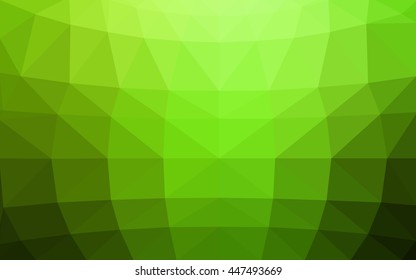 Light green polygonal illustration, which consist of triangles. Triangular design for your business. Geometric background in Origami style with gradient.