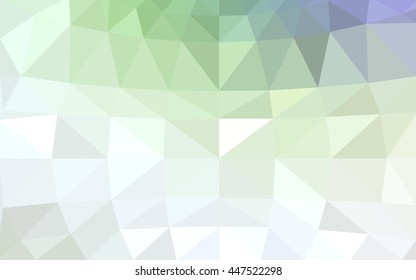 Light green polygonal illustration, which consist of triangles. Triangular design for your business. Geometric background in Origami style with gradient.