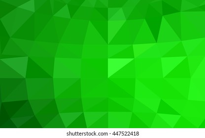 Light green polygonal illustration, which consist of triangles. Triangular design for your business. Geometric background in Origami style with gradient.