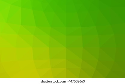 Light green polygonal illustration, which consist of triangles. Triangular design for your business. Geometric background in Origami style with gradient.