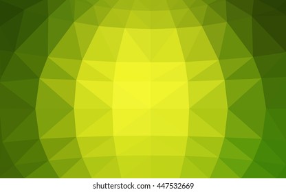 Light green polygonal illustration, which consist of triangles. Triangular design for your business. Geometric background in Origami style with gradient.