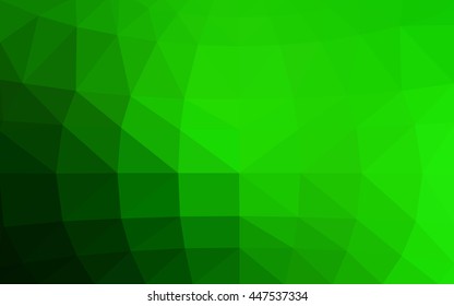Light green polygonal illustration, which consist of triangles. Triangular design for your business. Geometric background in Origami style with gradient.