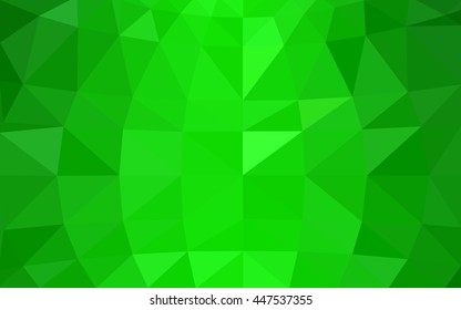 Light green polygonal illustration, which consist of triangles. Triangular design for your business. Geometric background in Origami style with gradient.