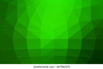 Light green polygonal illustration, which consist of triangles. Triangular design for your business. Geometric background in Origami style with gradient.