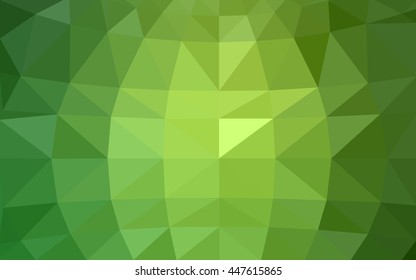Light green polygonal illustration, which consist of triangles. Triangular design for your business. Geometric background in Origami style with gradient.