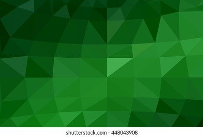 Light green polygonal illustration, which consist of triangles. Triangular design for your business. Geometric background in Origami style with gradient.