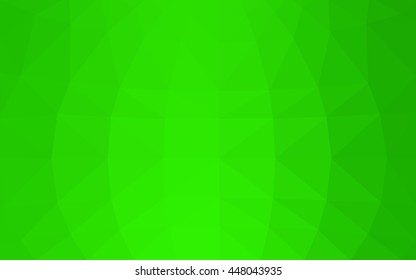 Light green polygonal illustration, which consist of triangles. Triangular design for your business. Geometric background in Origami style with gradient.