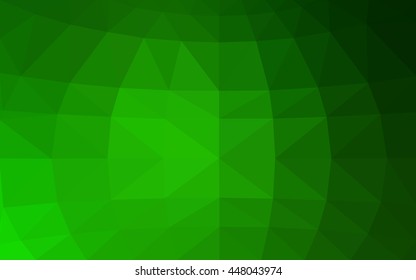 Light green polygonal illustration, which consist of triangles. Triangular design for your business. Geometric background in Origami style with gradient.