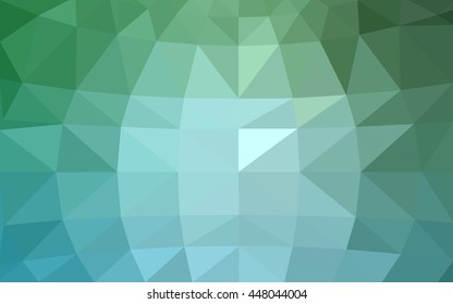 Light green polygonal illustration, which consist of triangles. Triangular design for your business. Geometric background in Origami style with gradient.