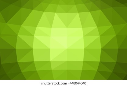 Light green polygonal illustration, which consist of triangles. Triangular design for your business. Geometric background in Origami style with gradient.