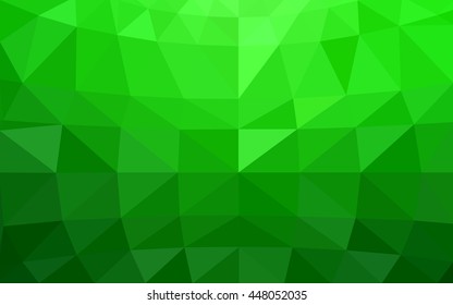 Light green polygonal illustration, which consist of triangles. Triangular design for your business. Geometric background in Origami style with gradient.