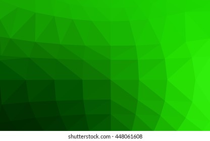 Light green polygonal illustration, which consist of triangles. Triangular design for your business. Geometric background in Origami style with gradient.