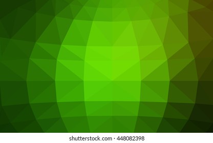 Light green polygonal illustration, which consist of triangles. Triangular design for your business. Geometric background in Origami style with gradient.