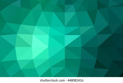 Light green polygonal illustration, which consist of triangles. Triangular design for your business. Geometric background in Origami style with gradient.