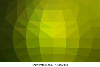Light green polygonal illustration, which consist of triangles. Triangular design for your business. Geometric background in Origami style with gradient.