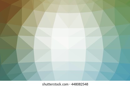 Light green polygonal illustration, which consist of triangles. Triangular design for your business. Geometric background in Origami style with gradient.