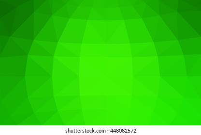 Light green polygonal illustration, which consist of triangles. Triangular design for your business. Geometric background in Origami style with gradient.