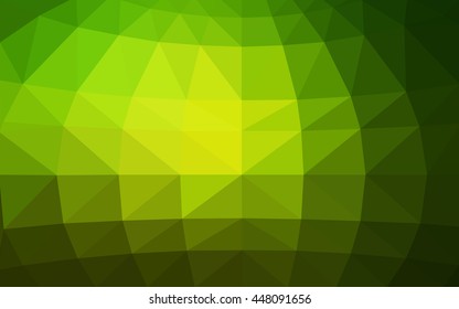 Light green polygonal illustration, which consist of triangles. Triangular design for your business. Geometric background in Origami style with gradient.