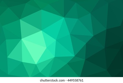 Light green polygonal illustration, which consist of triangles. Triangular design for your business. Geometric background in Origami style with gradient.