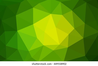 Light green polygonal illustration, which consist of triangles. Triangular design for your business. Geometric background in Origami style with gradient.