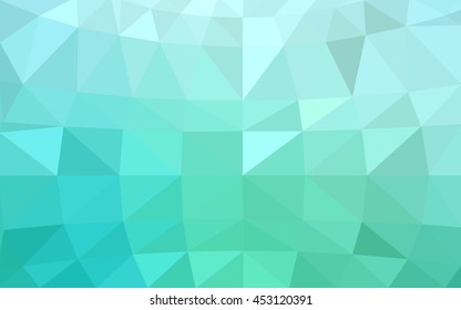 Light green polygonal illustration, which consist of triangles. Triangular design for your business. Geometric background in Origami style with gradient.