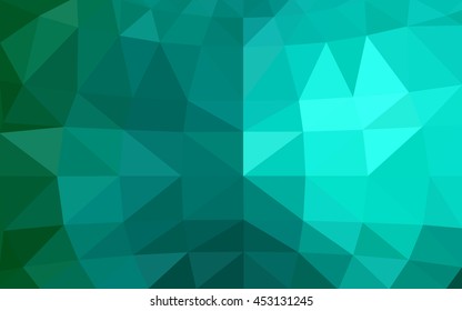 Light green polygonal illustration, which consist of triangles. Triangular design for your business. Geometric background in Origami style with gradient.