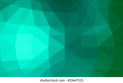 Light green polygonal illustration, which consist of triangles. Triangular design for your business. Geometric background in Origami style with gradient.