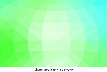 Light green polygonal illustration, which consist of triangles. Triangular design for your business. Geometric background in Origami style with gradient.