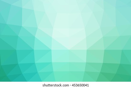 Light green polygonal illustration, which consist of triangles. Triangular design for your business. Geometric background in Origami style with gradient.