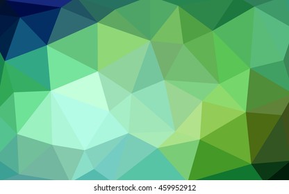 Light green polygonal illustration, which consist of triangles. Triangular design for your business. Geometric background in Origami style with gradient.