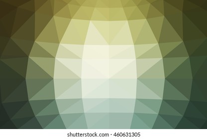 Light green polygonal illustration, which consist of triangles. Triangular design for your business. Geometric background in Origami style with gradient.