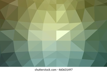 Light green polygonal illustration, which consist of triangles. Triangular design for your business. Geometric background in Origami style with gradient.