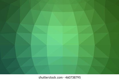 Light green polygonal illustration, which consist of triangles. Triangular design for your business. Geometric background in Origami style with gradient.