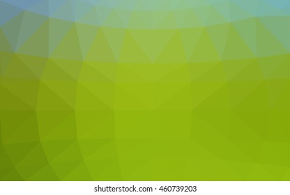 Light green polygonal illustration, which consist of triangles. Triangular design for your business. Geometric background in Origami style with gradient.