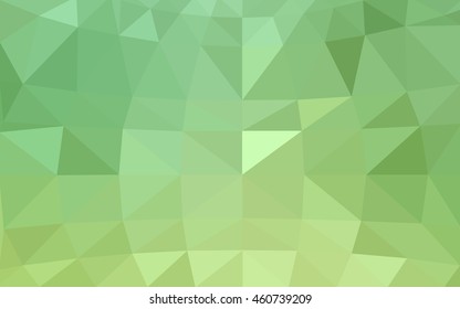 Light green polygonal illustration, which consist of triangles. Triangular design for your business. Geometric background in Origami style with gradient.