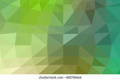 Light green polygonal illustration, which consist of triangles. Triangular design for your business. Geometric background in Origami style with gradient.