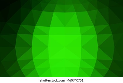 Light green polygonal illustration, which consist of triangles. Triangular design for your business. Geometric background in Origami style with gradient.