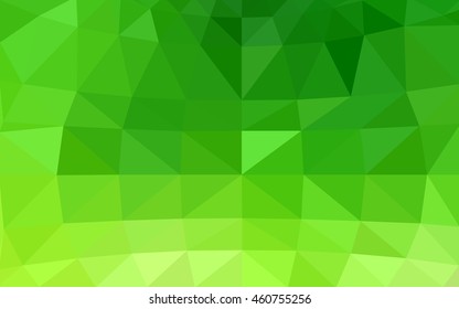 Light green polygonal illustration, which consist of triangles. Triangular design for your business. Geometric background in Origami style with gradient.