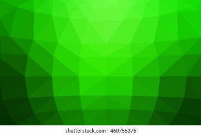 Light green polygonal illustration, which consist of triangles. Triangular design for your business. Geometric background in Origami style with gradient.