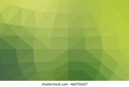 Light green polygonal illustration, which consist of triangles. Triangular design for your business. Geometric background in Origami style with gradient.