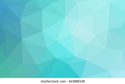 Light green polygonal illustration, which consist of triangles. Triangular design for your business. Geometric background in Origami style with gradient.